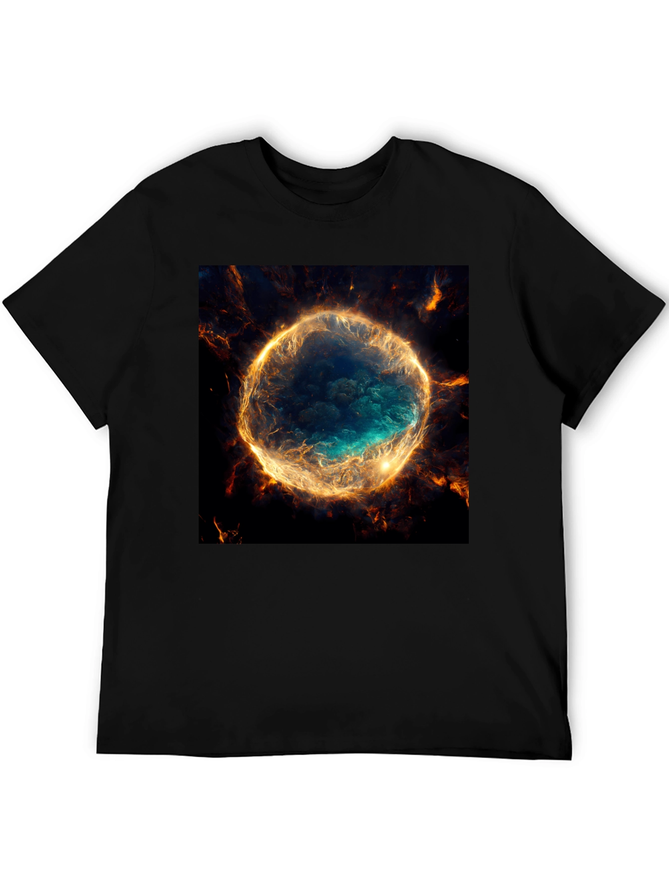 Nebula Graphic Black T-Shirt | Cosmic Style