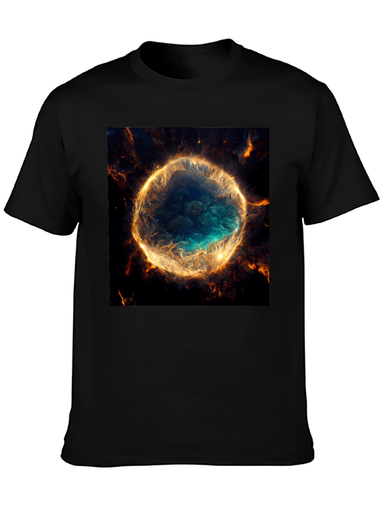 Nebula Graphic Black T-Shirt | Cosmic Style