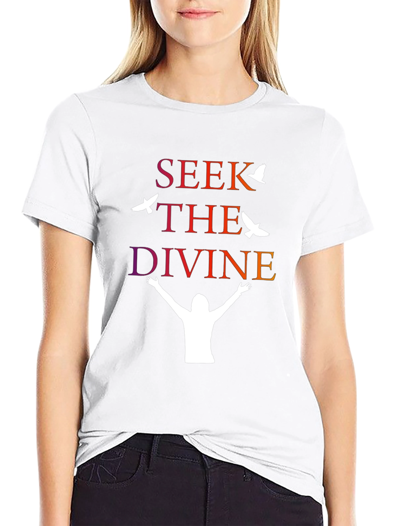 Seek The Divine Graphic T-Shirt - Black