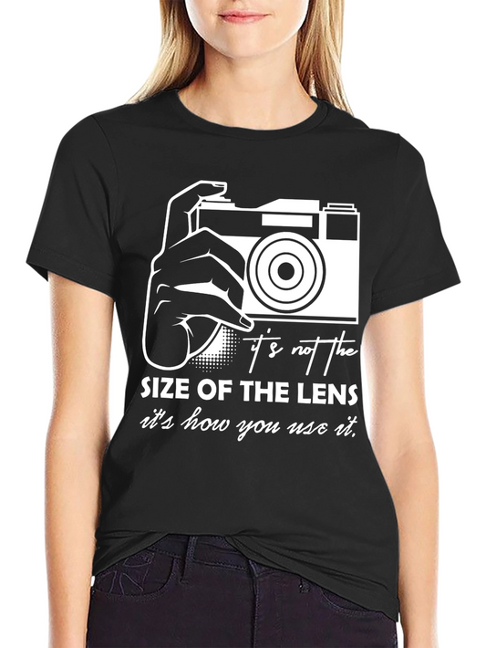 Its Not the Size of The Lens Funny Photography T-Shirt