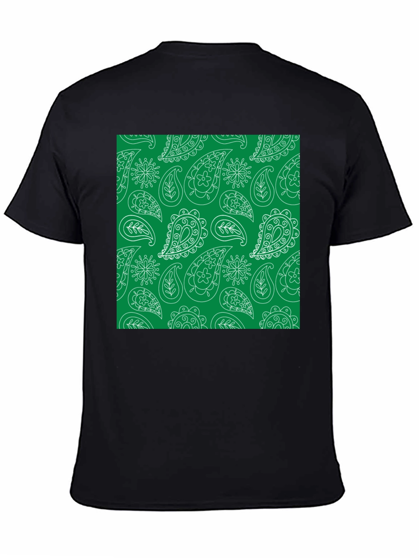 Paisley Print Tee - Black