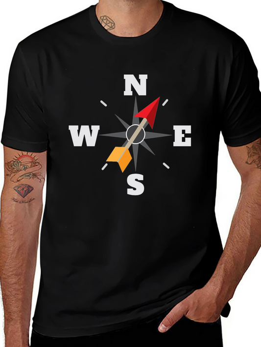 Compass Rose Graphic Tee - Black Adventure Shirt