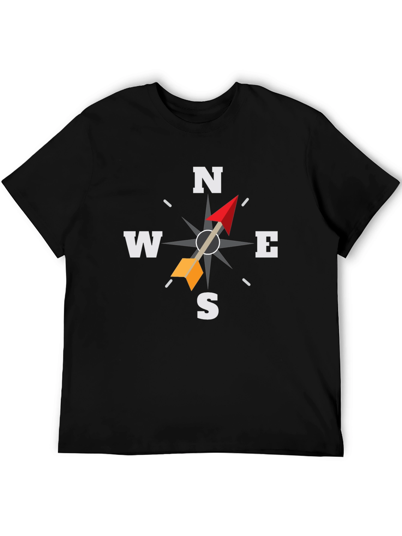 Compass Rose Graphic Tee - Black Adventure Shirt