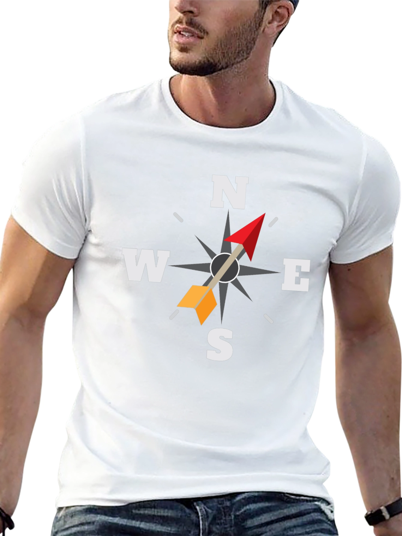 Compass Rose Graphic Tee - Black Adventure Shirt