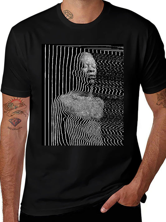 Abstract Line Art Graphic T-Shirt