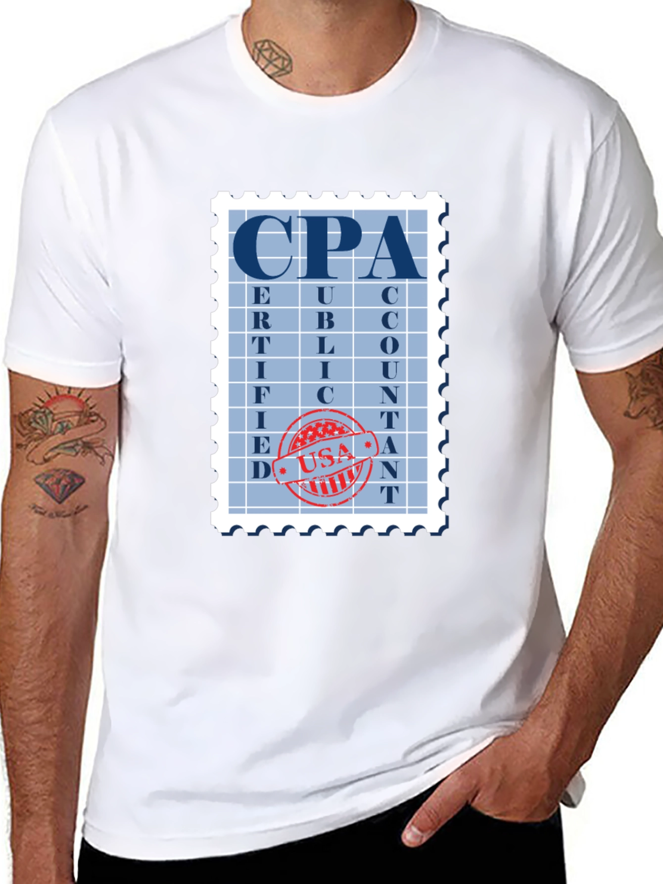 CPA Accountant Graphic Stamp T-Shirt