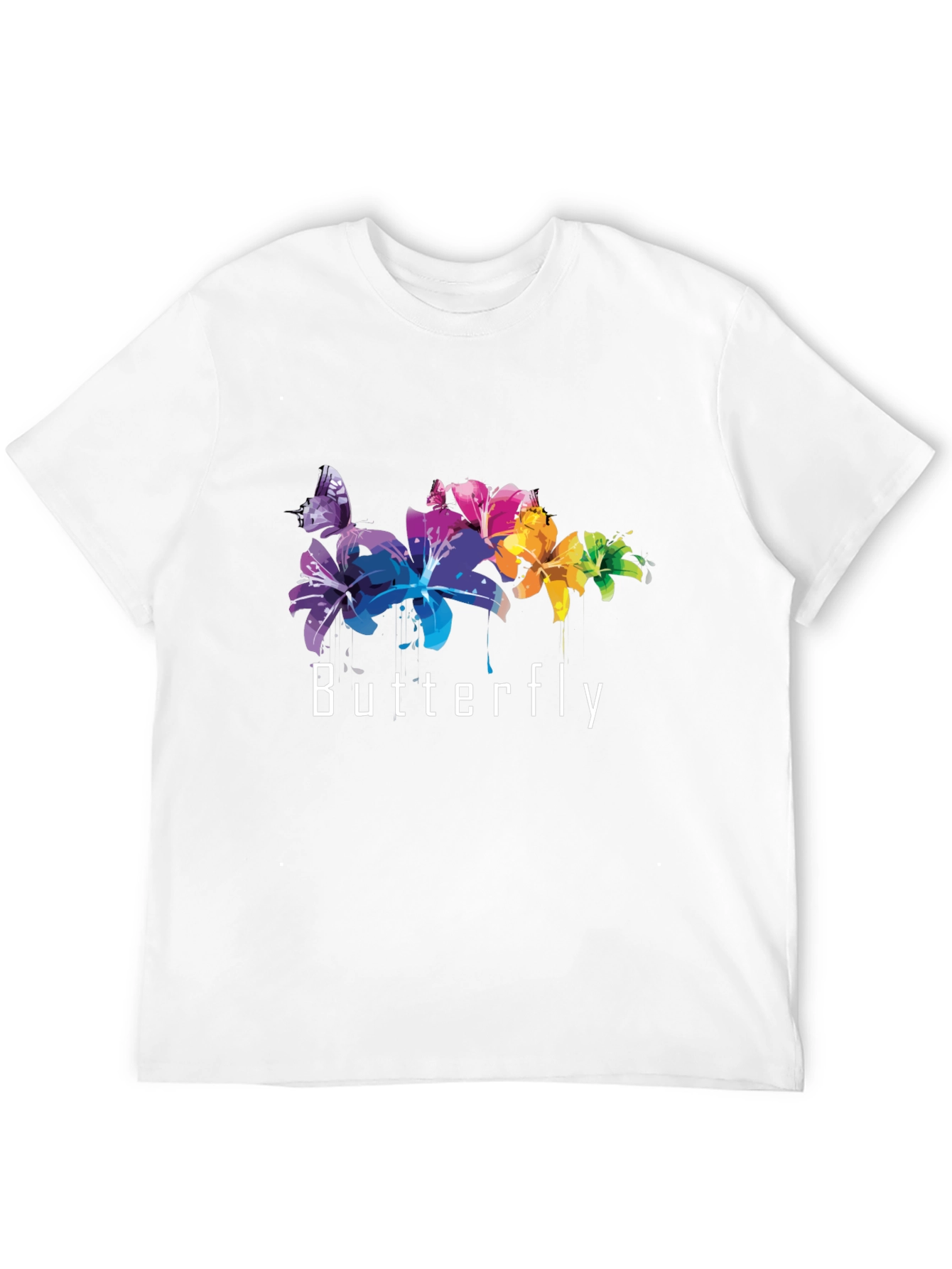 Butterfly Graphic Tee - Trendy Black T-Shirt