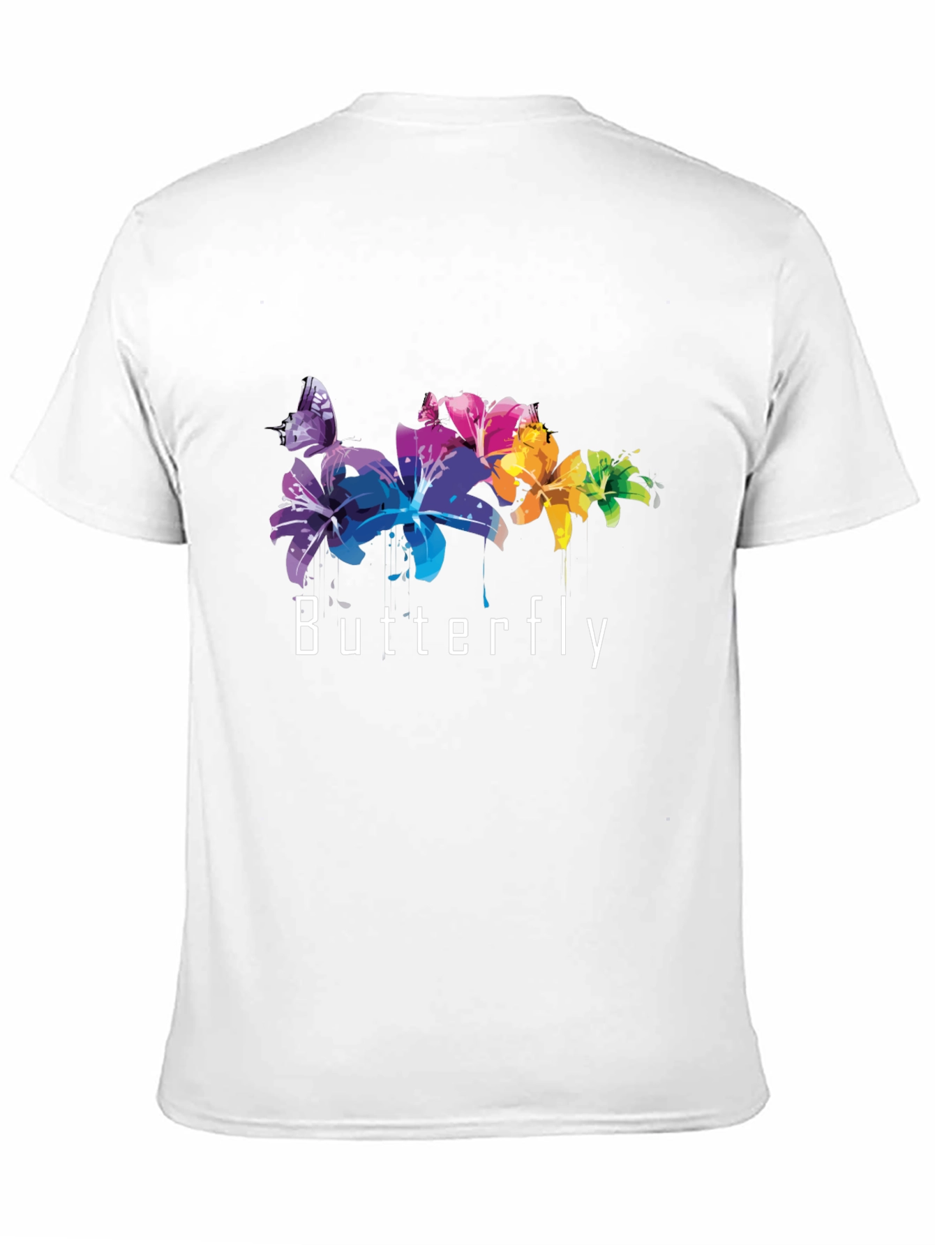 Butterfly Graphic Tee - Trendy Black T-Shirt