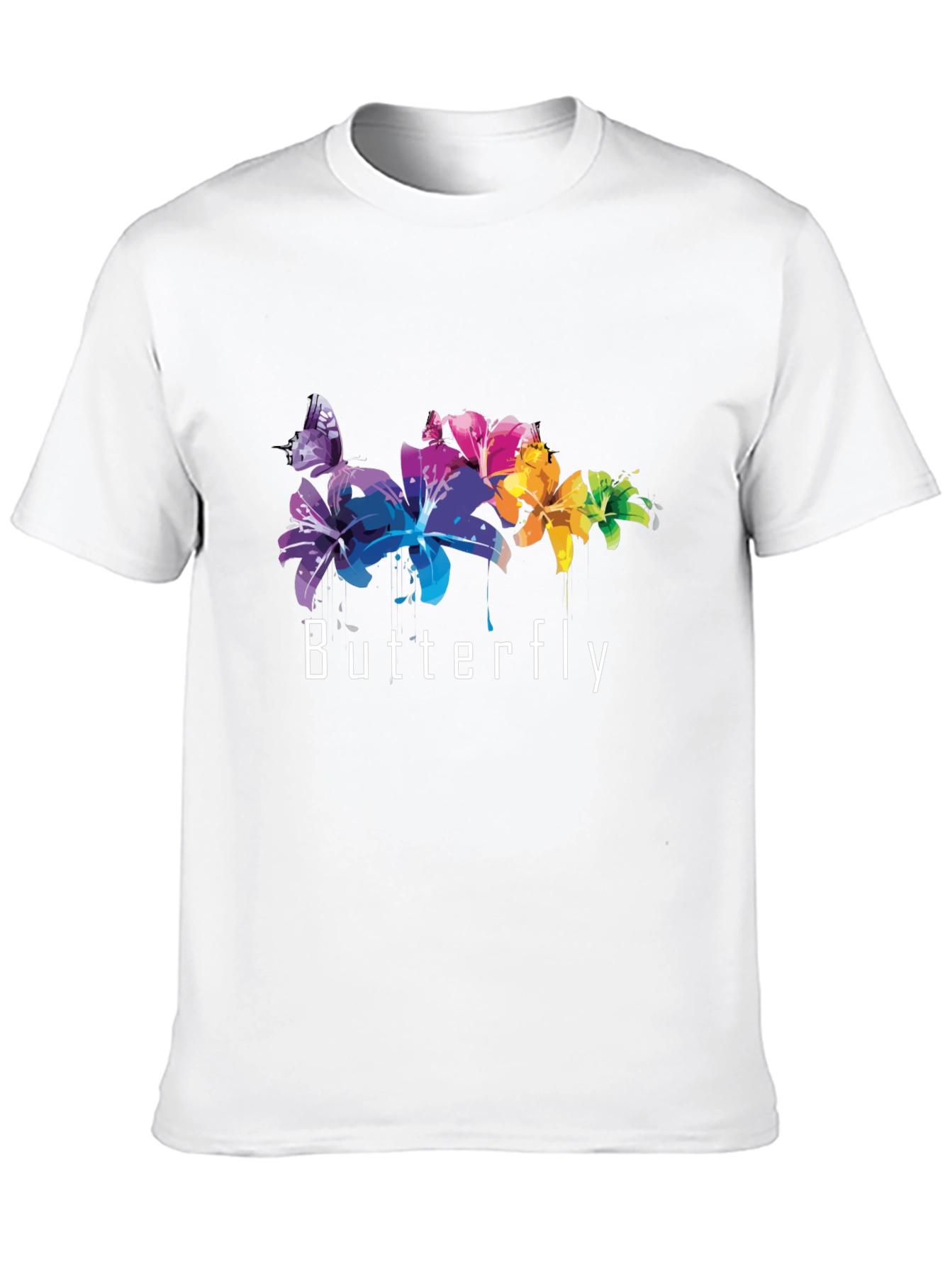 Butterfly Graphic Tee - Trendy Black T-Shirt