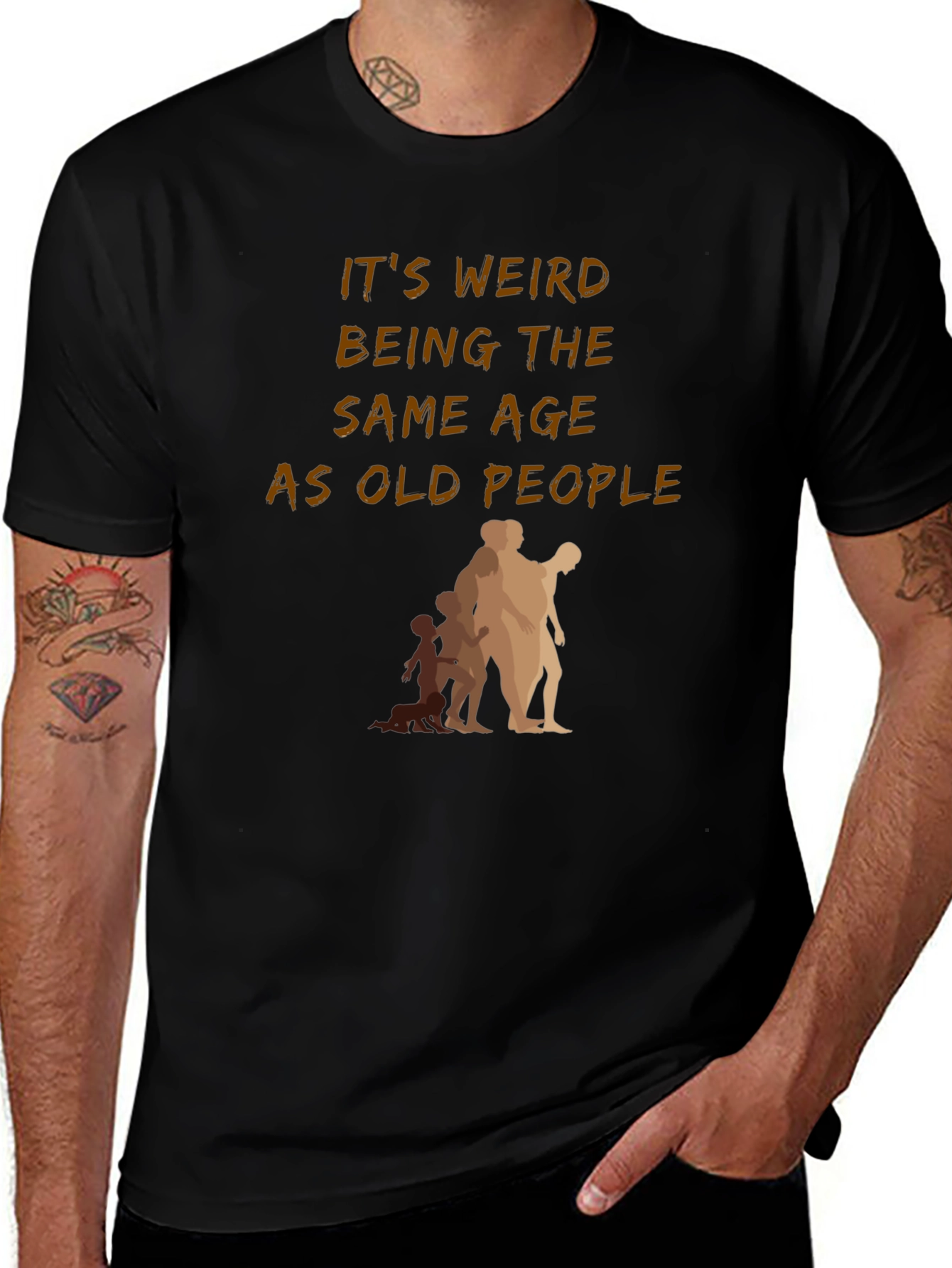Funny Old People Graphic T-Shirt