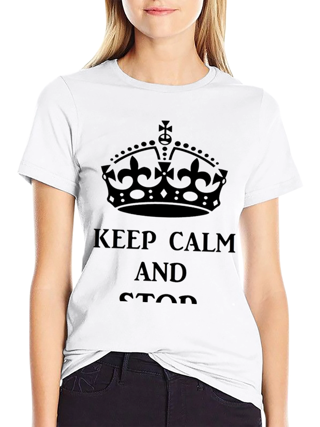Keep Calm T-Shirt - Classic Crown Design