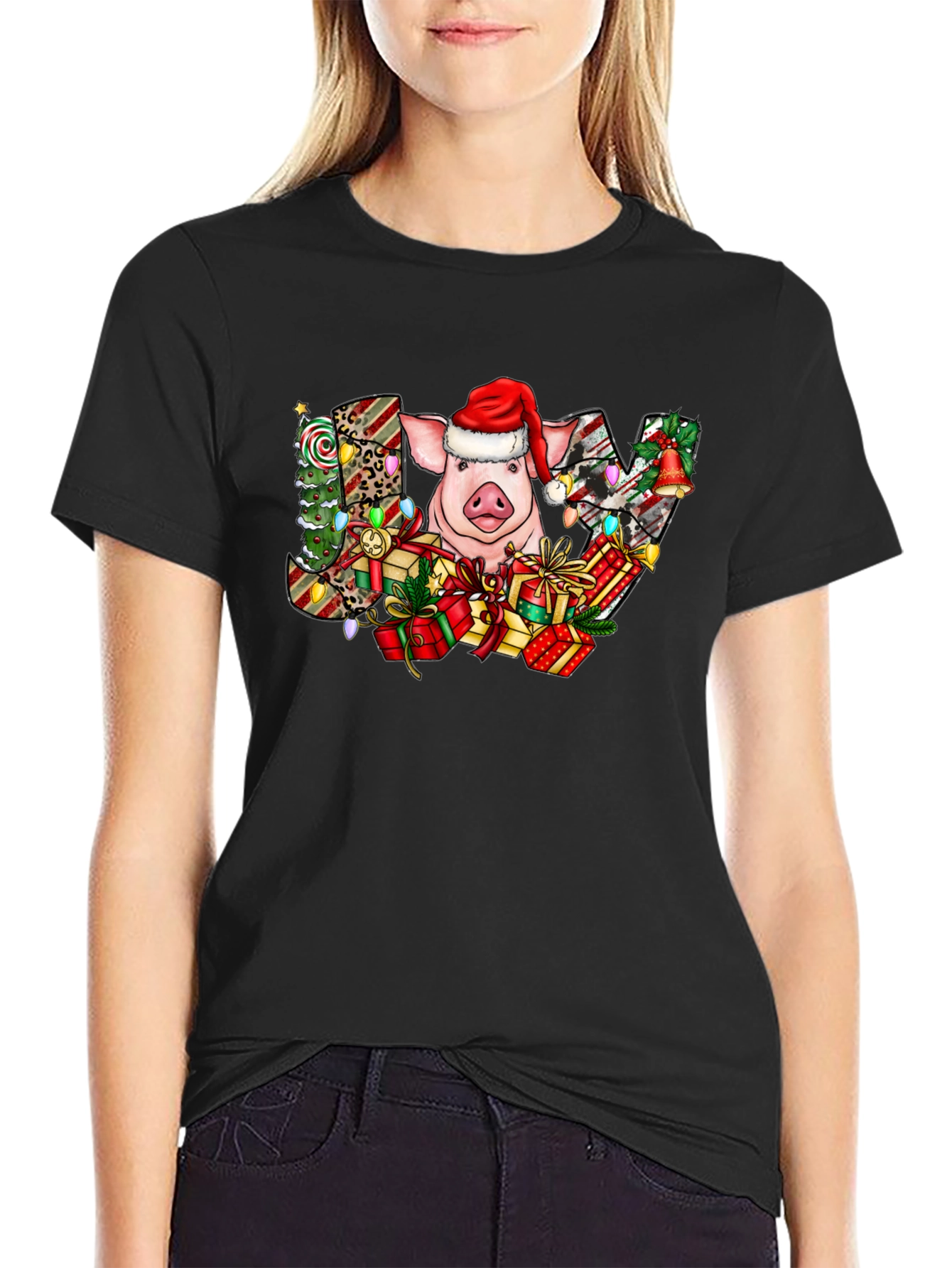 Festive Christmas Pig T-Shirt