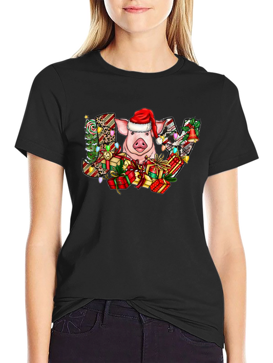 Festive Christmas Pig T-Shirt