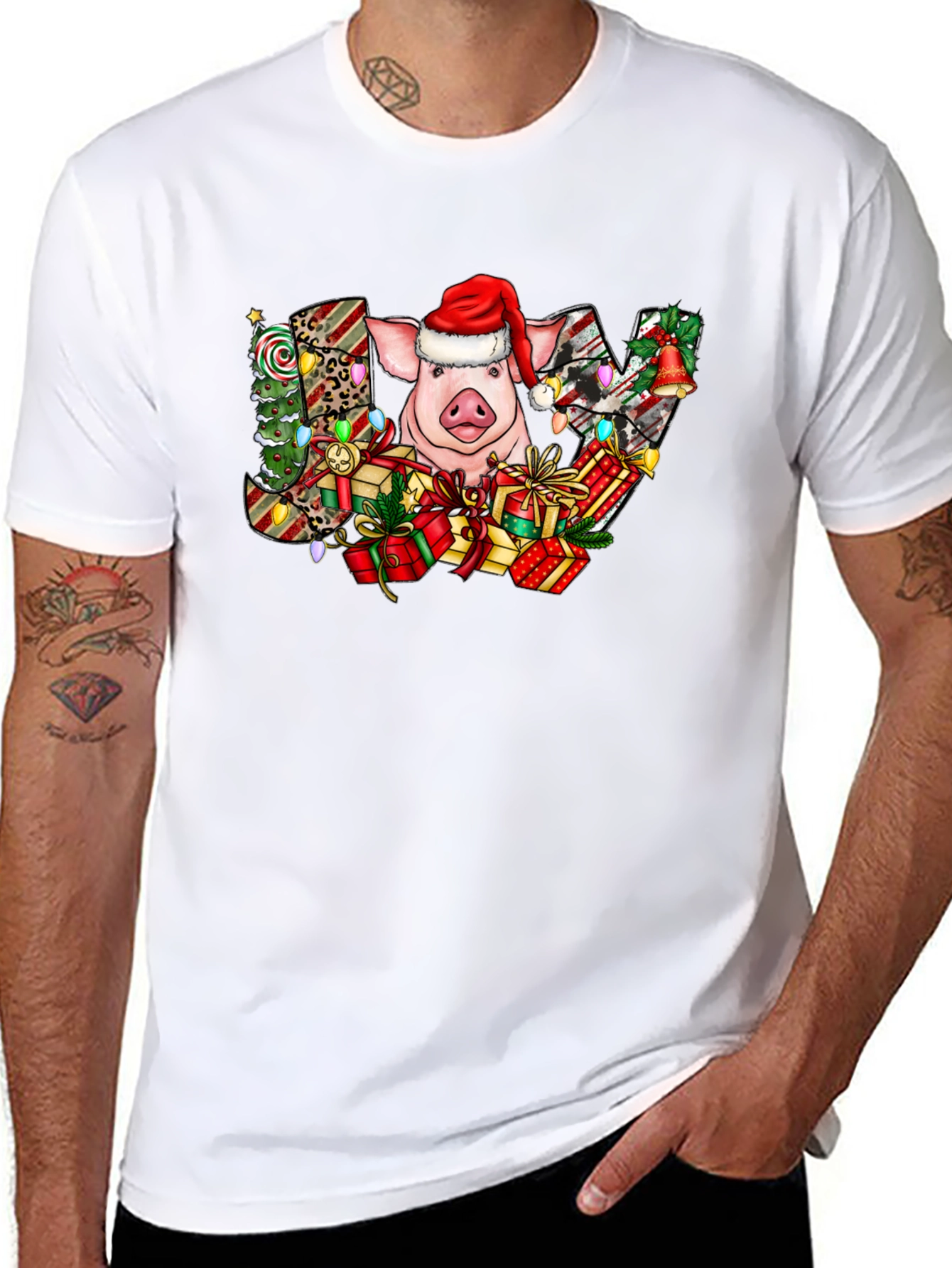 Festive Christmas Pig T-Shirt