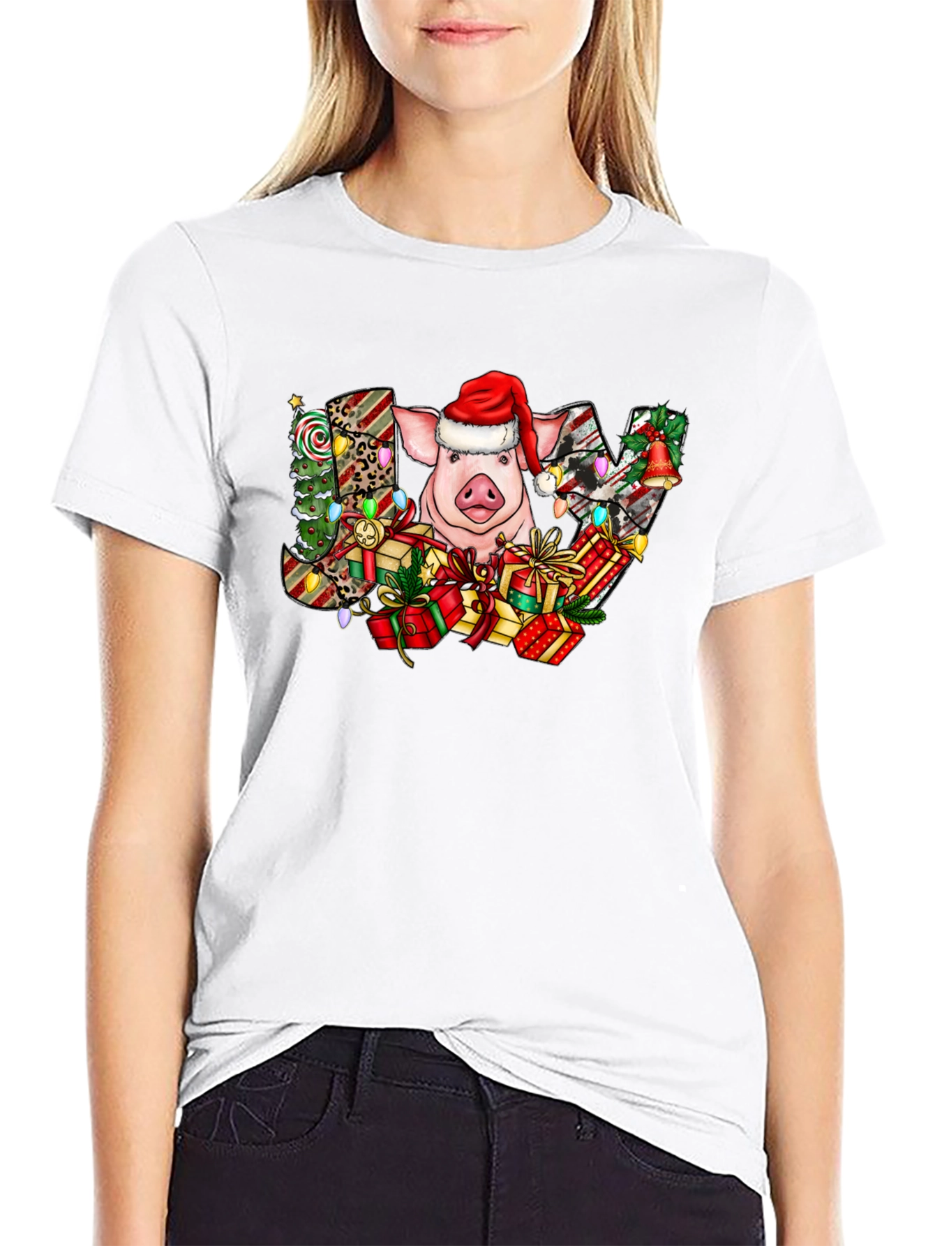 Festive Christmas Pig T-Shirt
