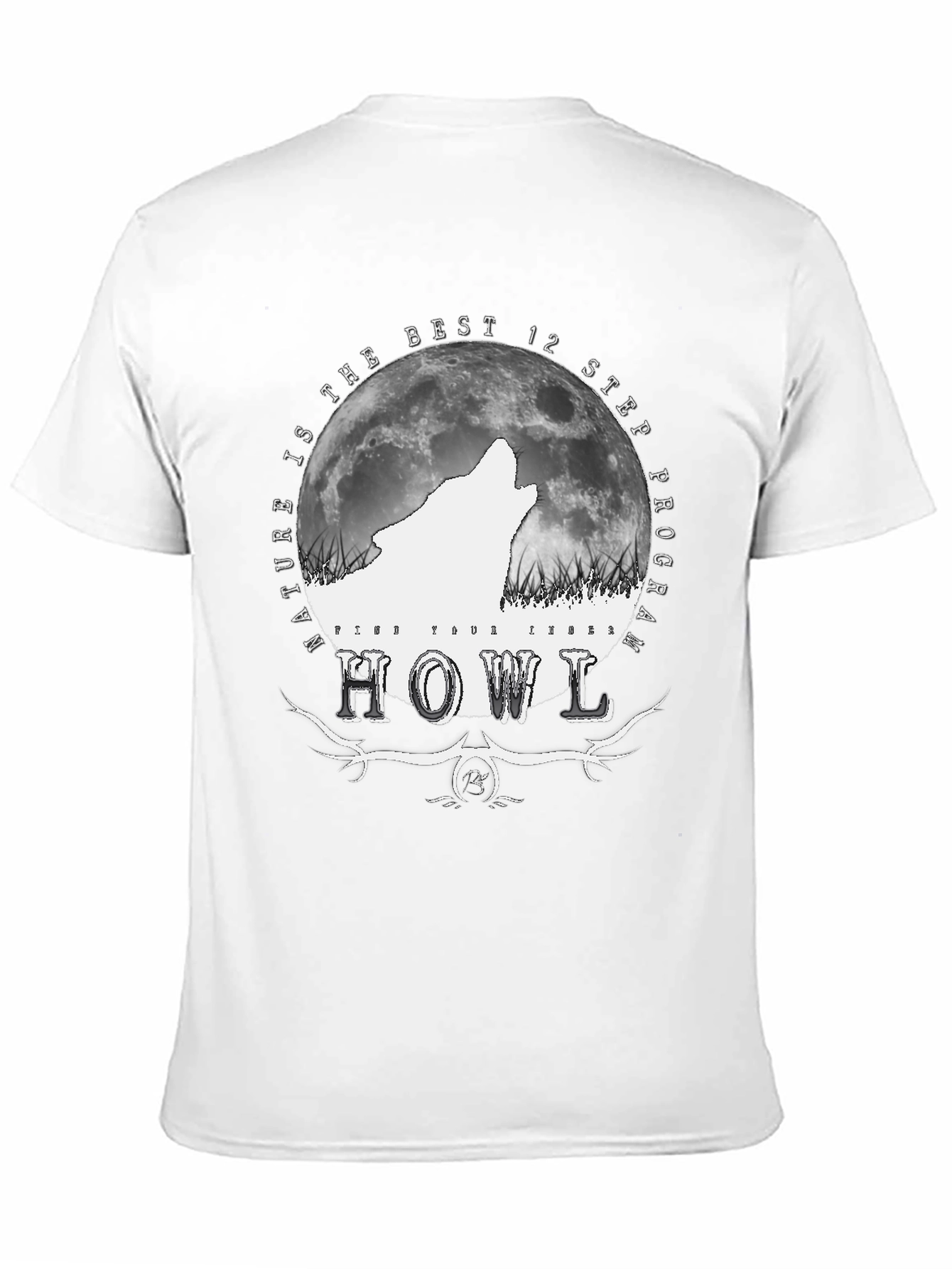 Nature Wolf Howl Graphic T-Shirt