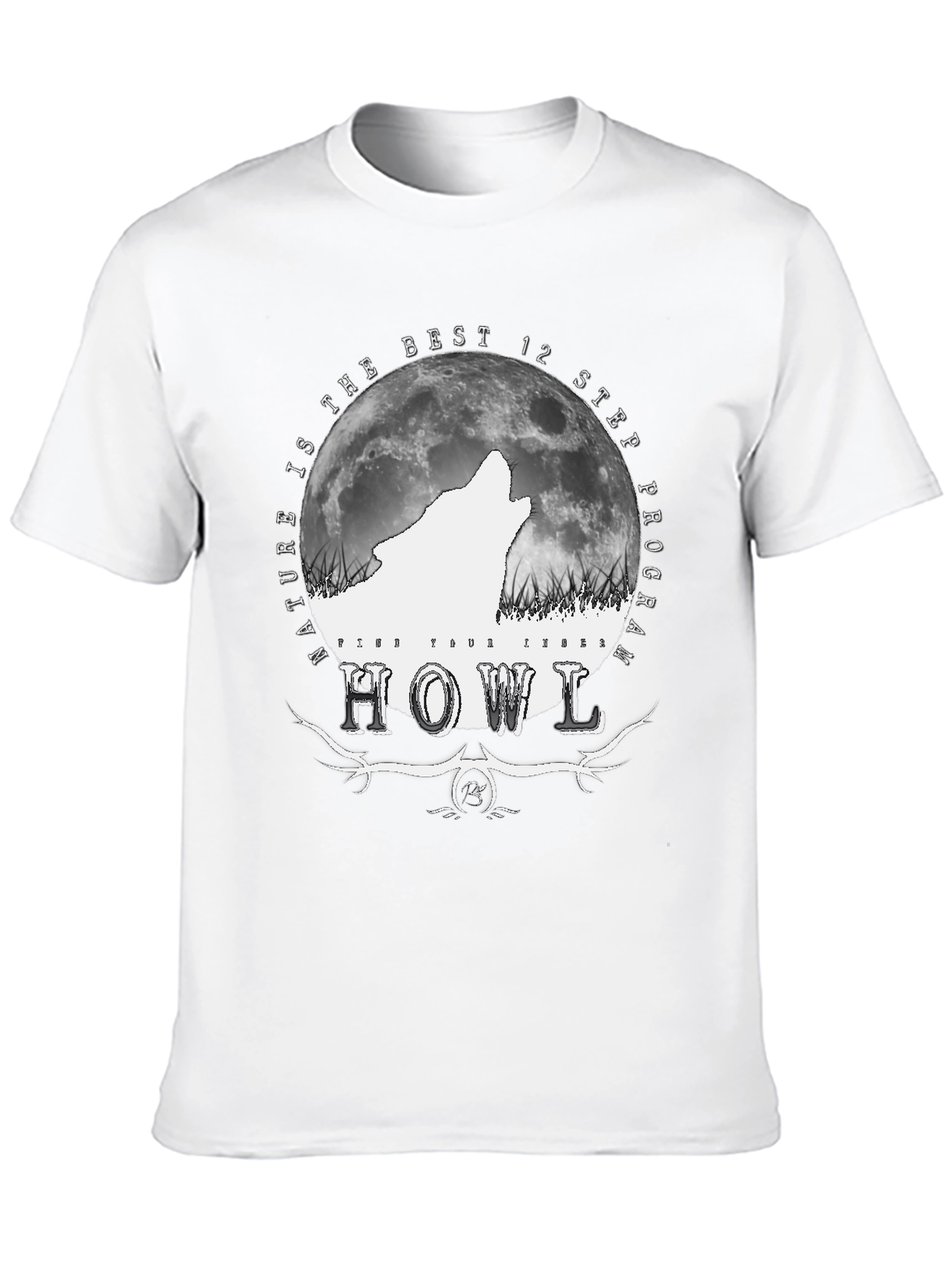 Nature Wolf Howl Graphic T-Shirt