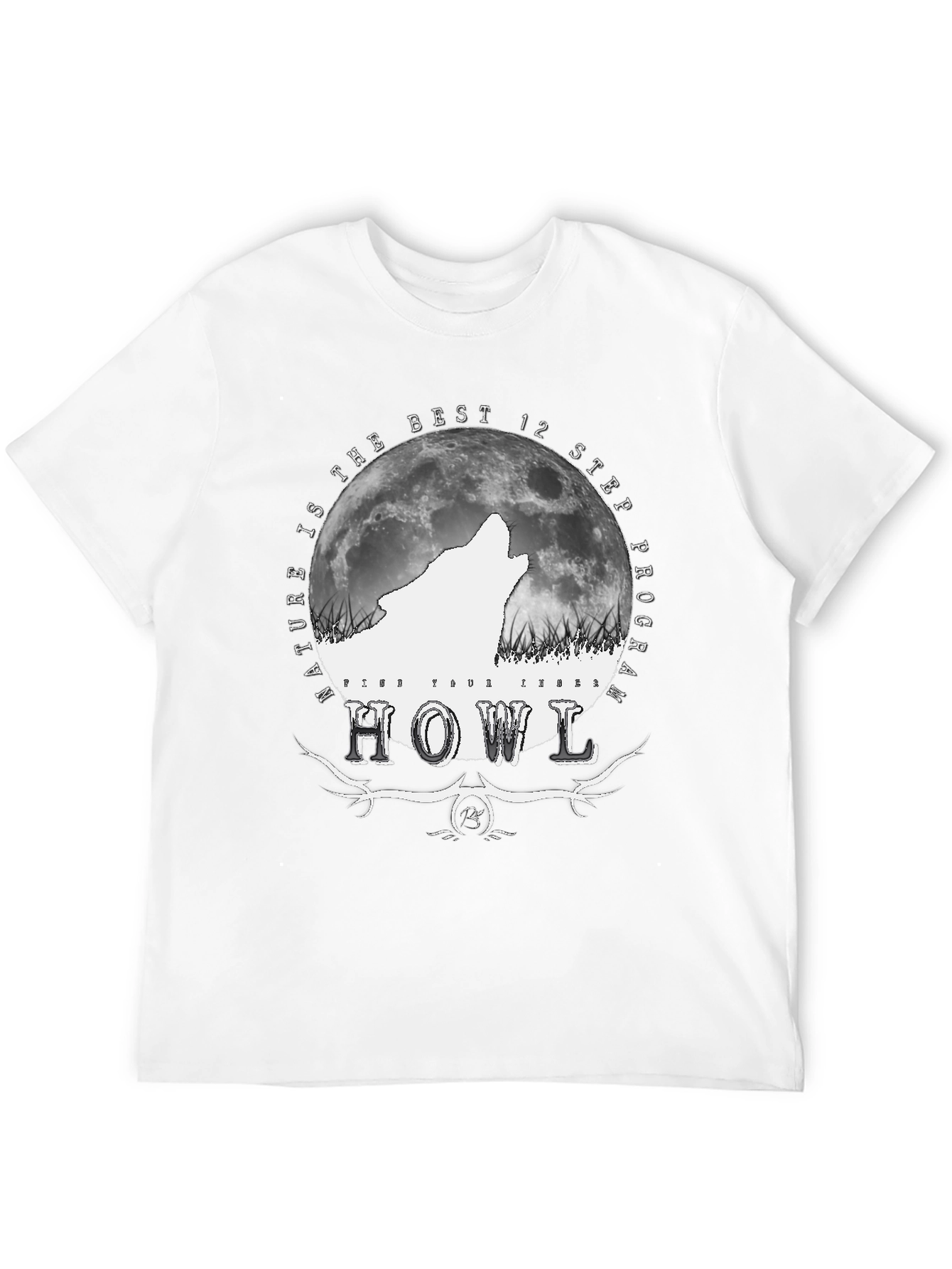Nature Wolf Howl Graphic T-Shirt