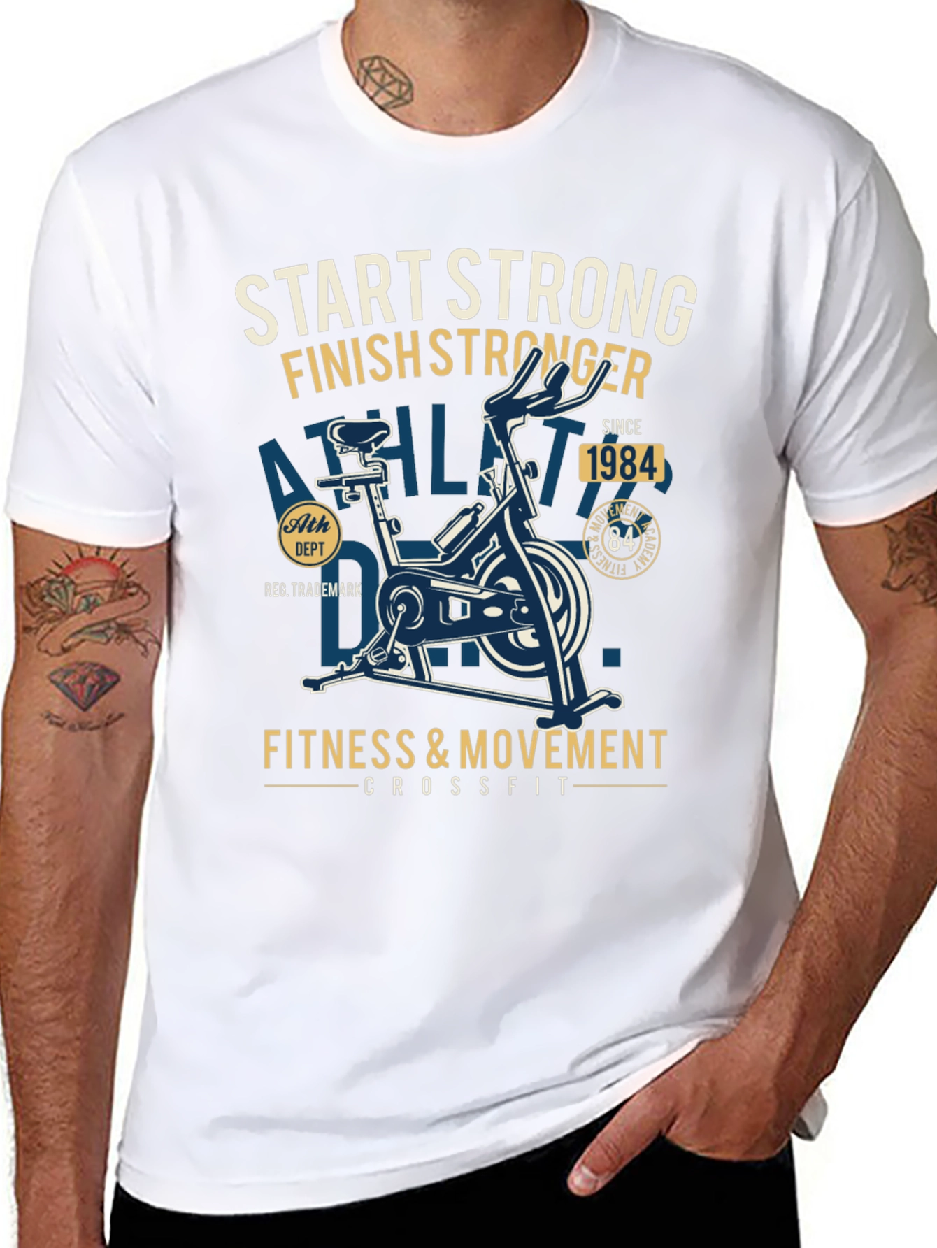 Start Strong Finish Stronger Black T-Shirt