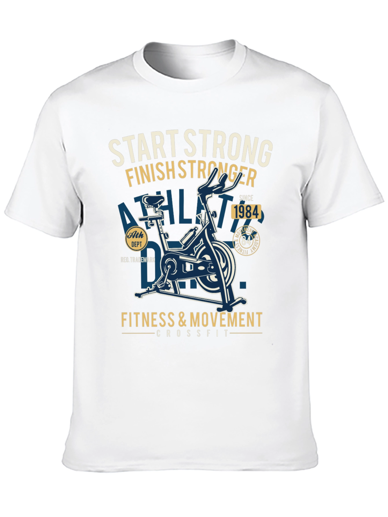 Start Strong Finish Stronger Black T-Shirt