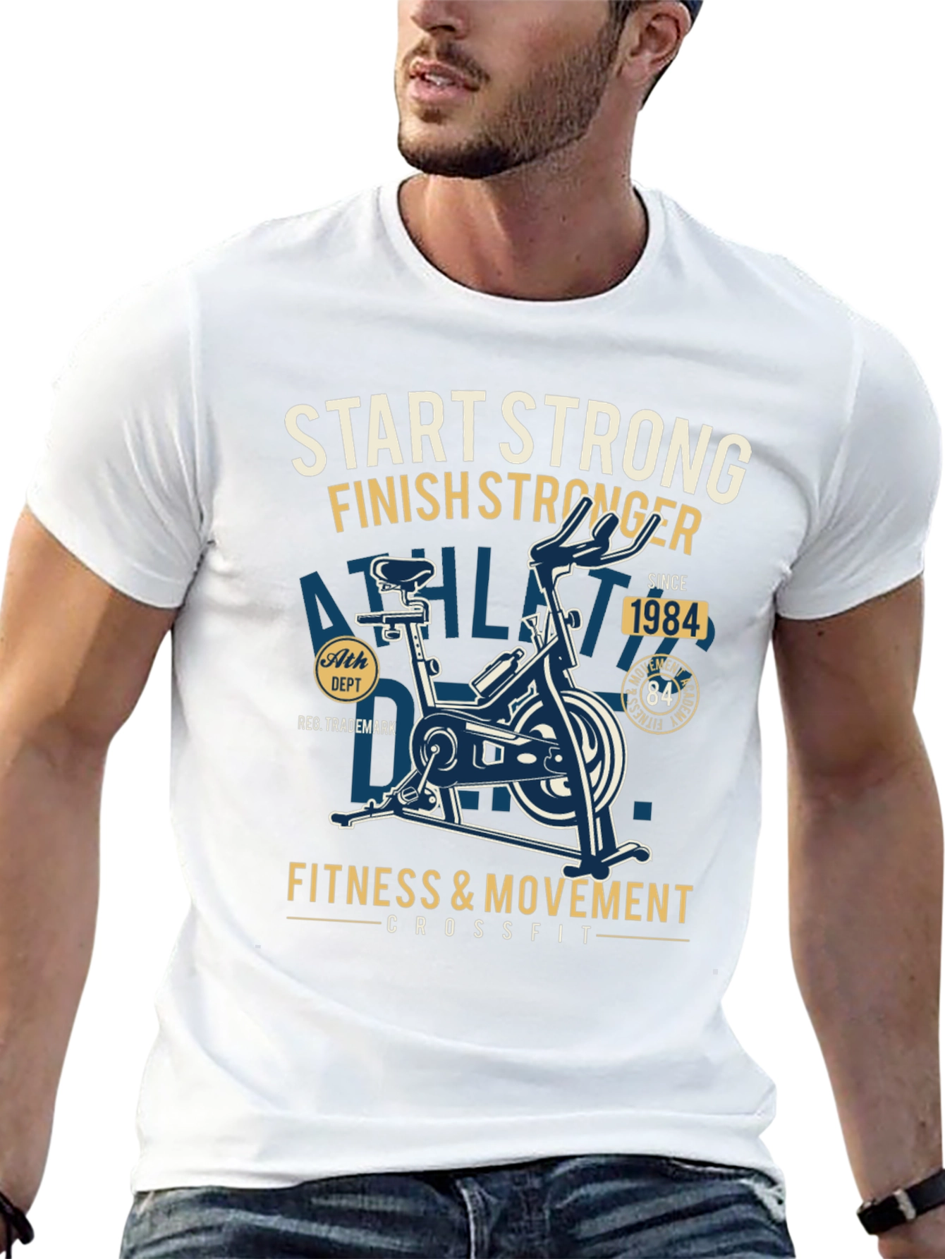 Start Strong Finish Stronger Black T-Shirt