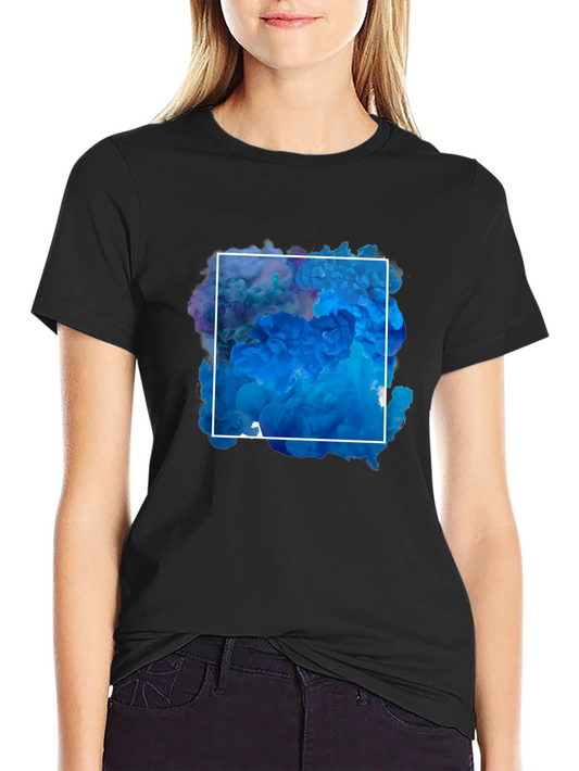 Abstract Smoke Square Graphic T-Shirt