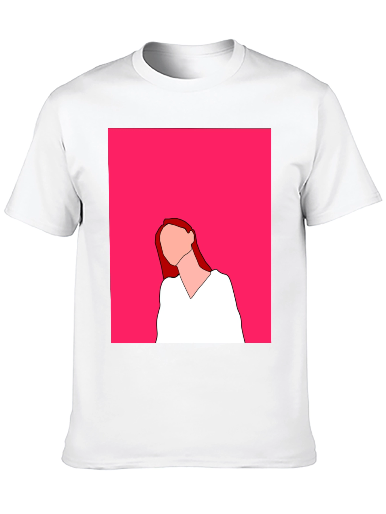 Minimalist Woman Portrait Graphic Tee