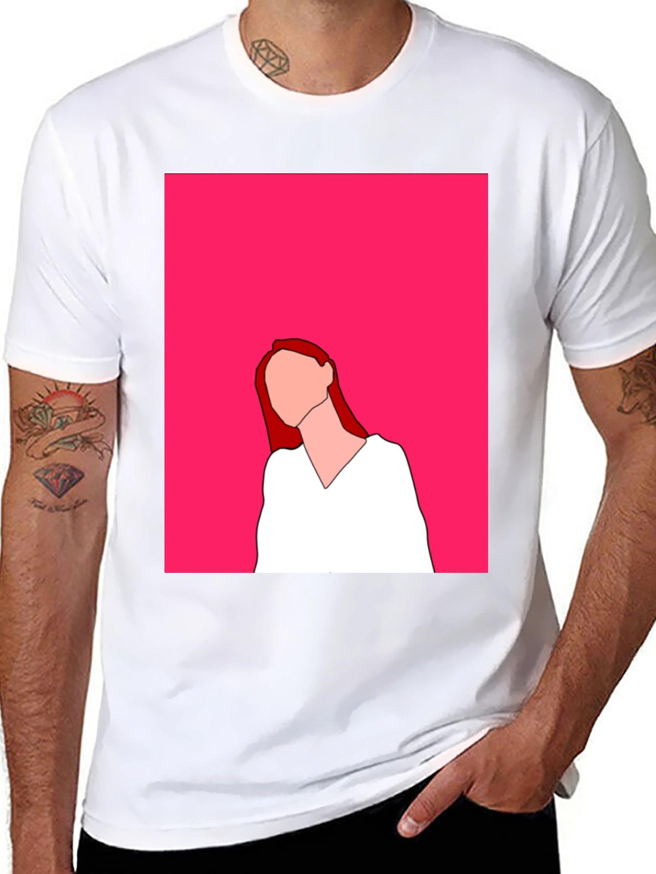 Minimalist Woman Portrait Graphic Tee