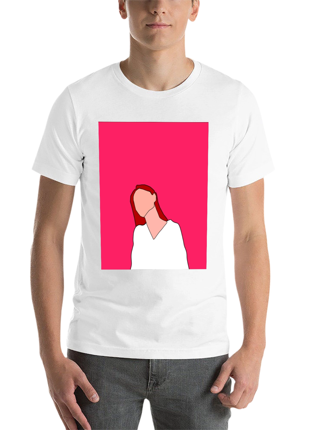 Minimalist Woman Portrait Graphic Tee
