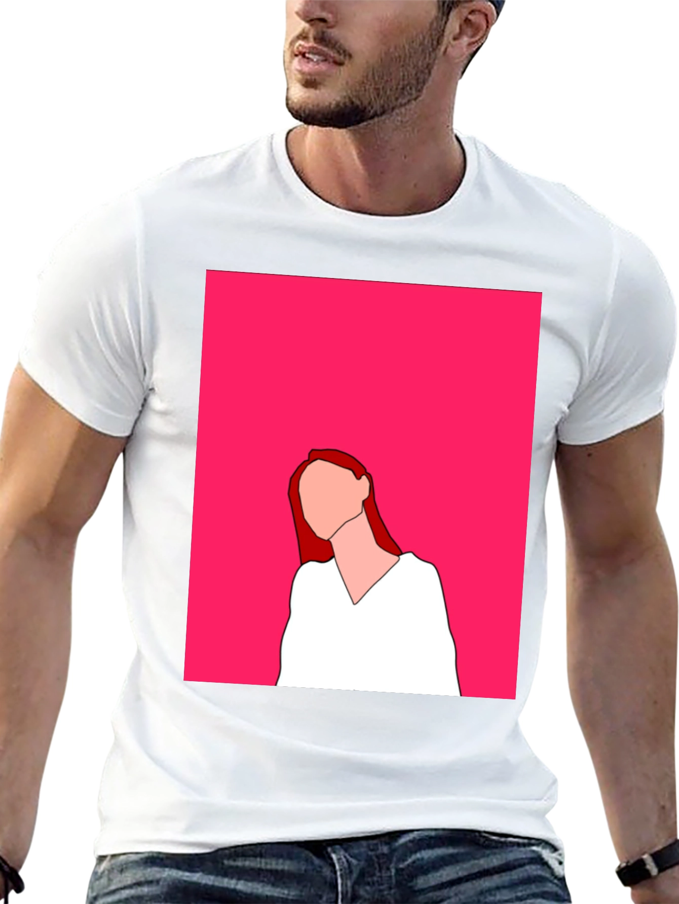 Minimalist Woman Portrait Graphic Tee