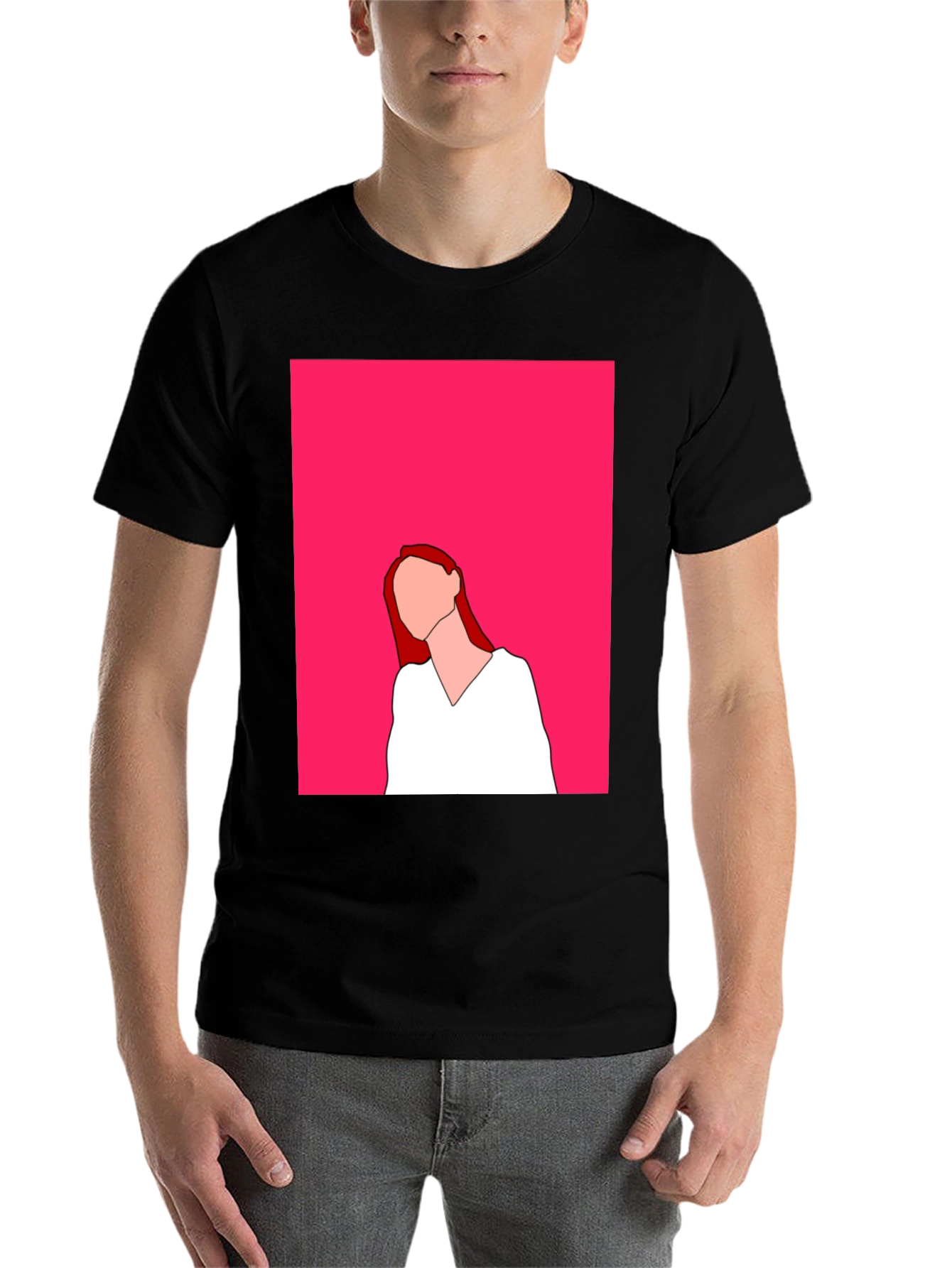 Minimalist Woman Portrait Graphic Tee