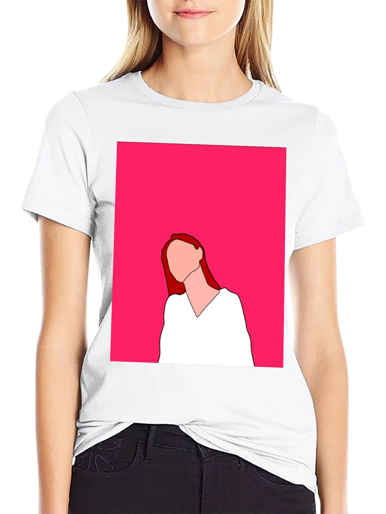 Minimalist Woman Portrait Graphic Tee