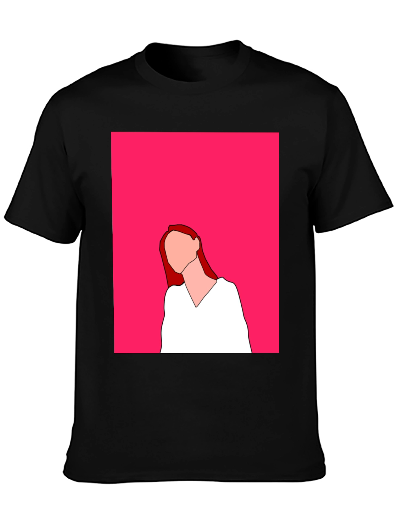 Minimalist Woman Portrait Graphic Tee