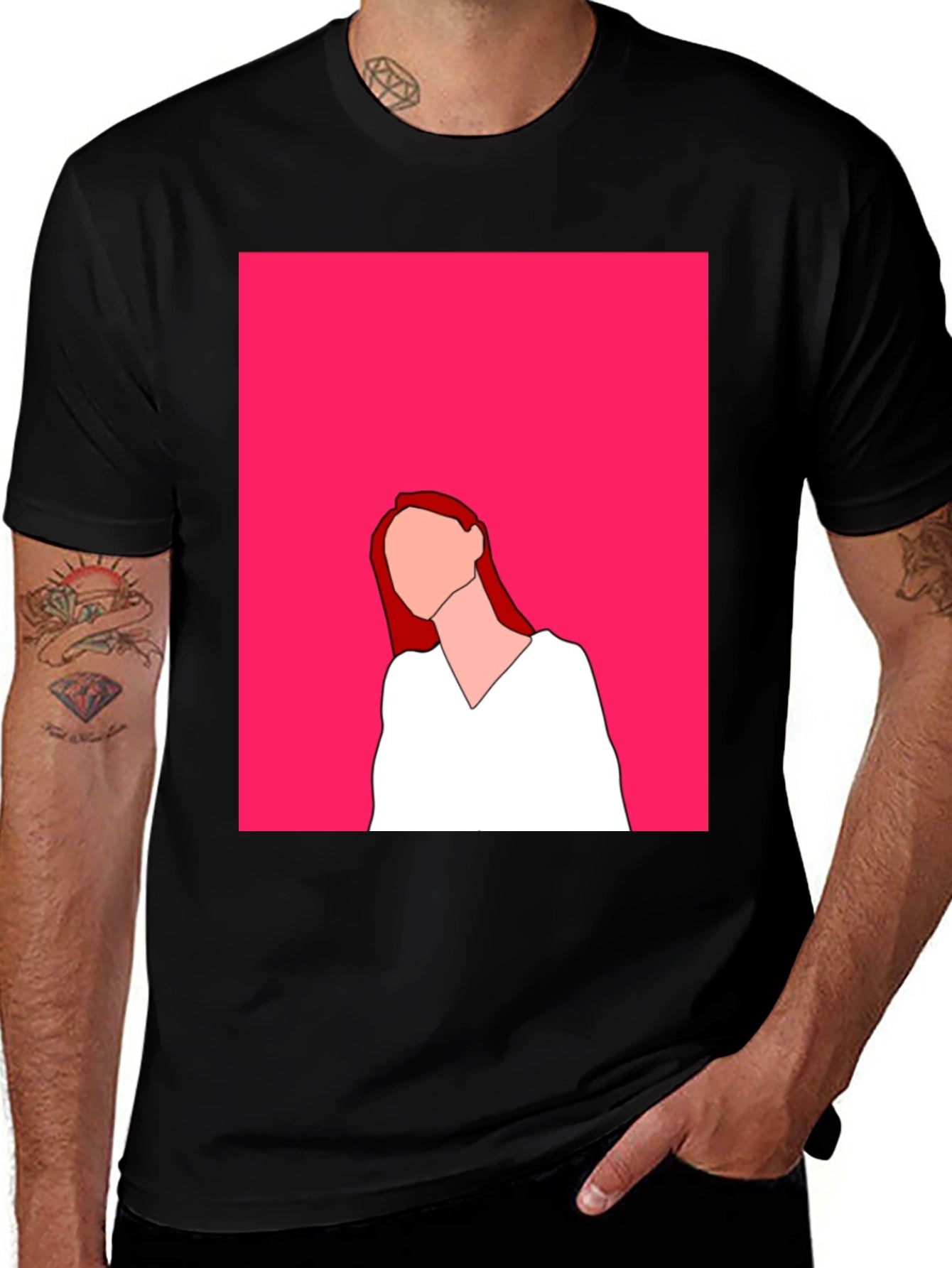 Minimalist Woman Portrait Graphic Tee