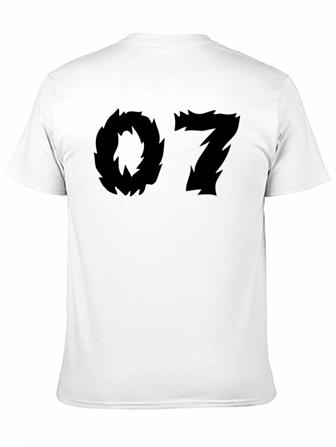 Edgy Number Tee - Black Cotton Graphic T-Shirt