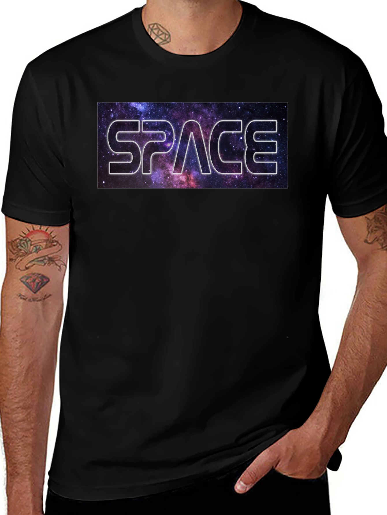 Space Galaxy Black T-Shirt