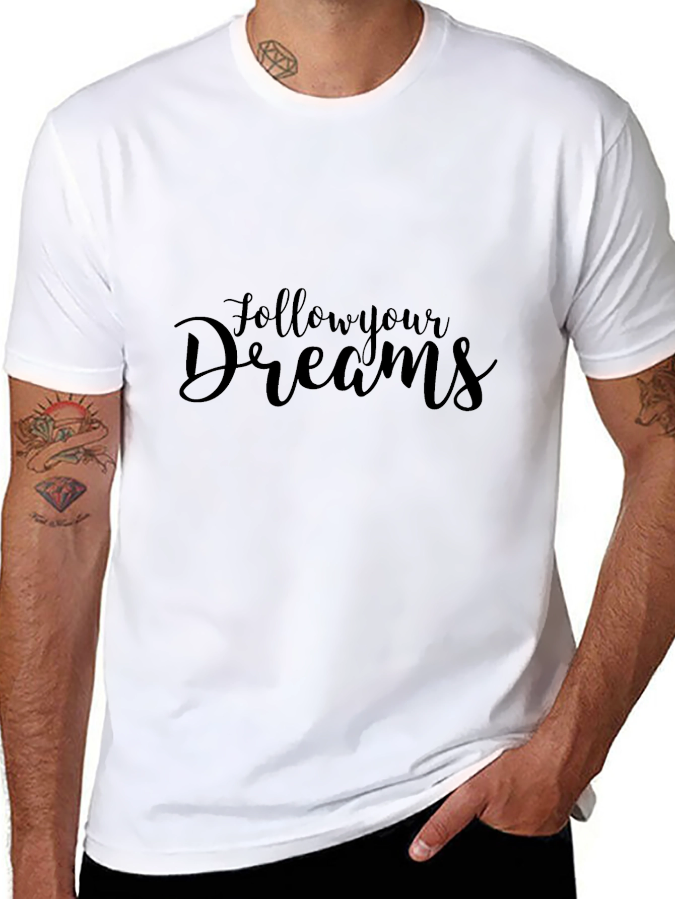 Follow Your Dreams Black Tee Shirt