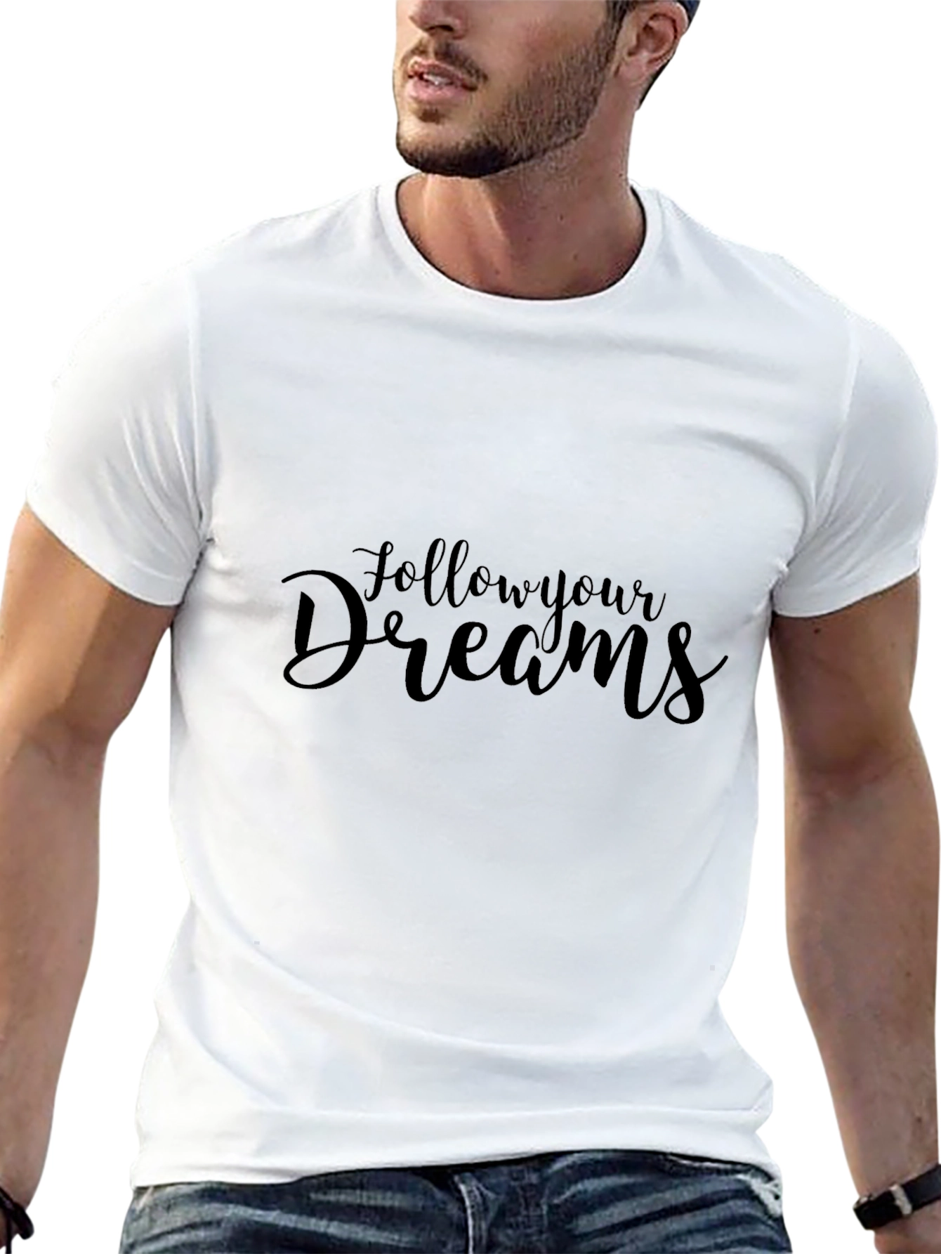 Follow Your Dreams Black Tee Shirt