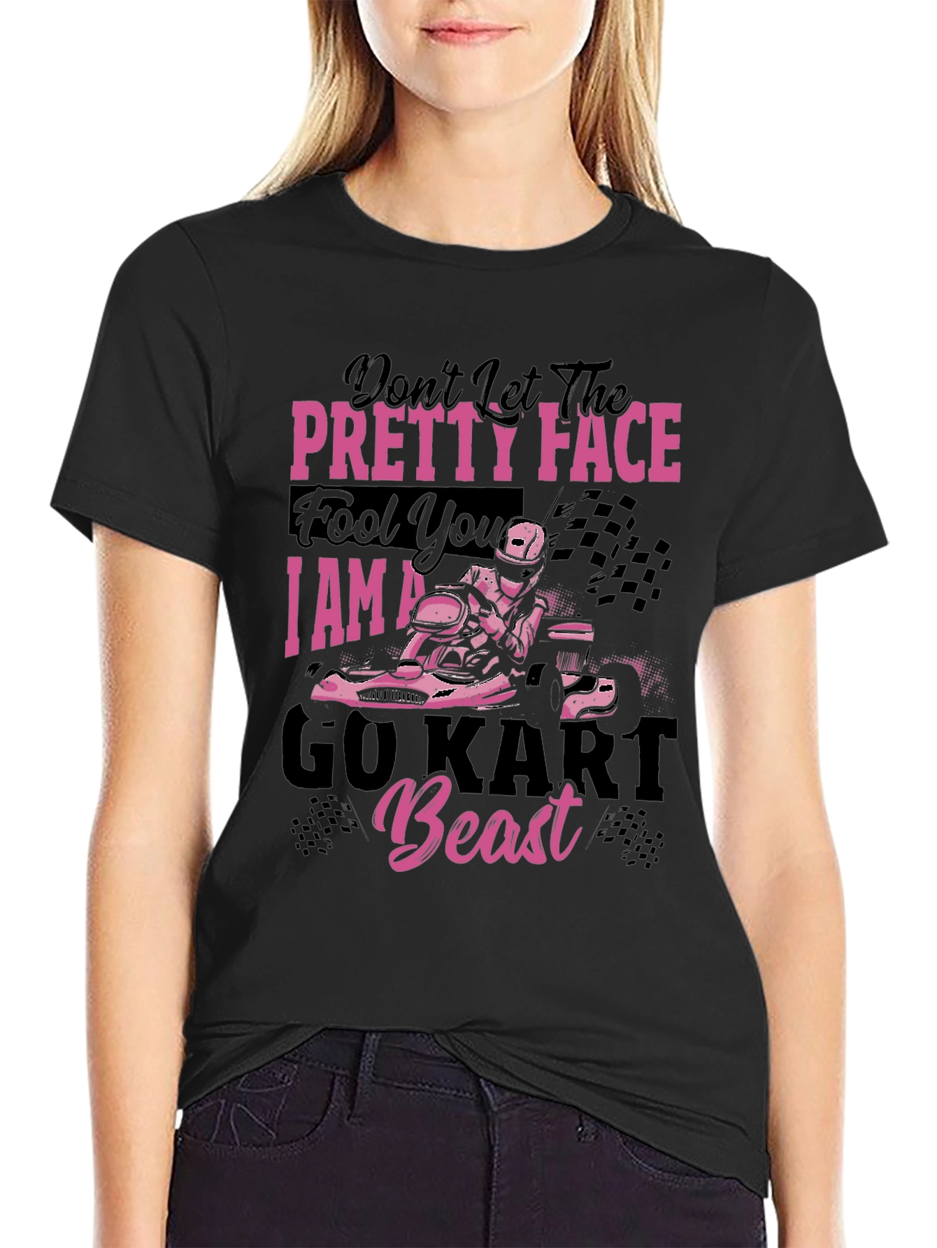 Pretty Face Go Kart Beast T-Shirt - Racing Tee