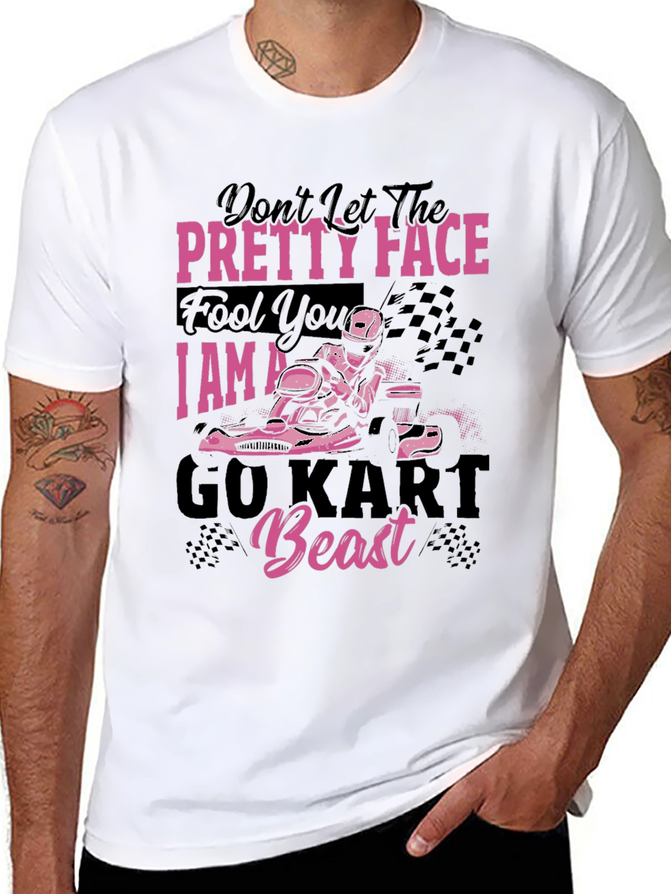 Pretty Face Go Kart Beast T-Shirt - Racing Tee