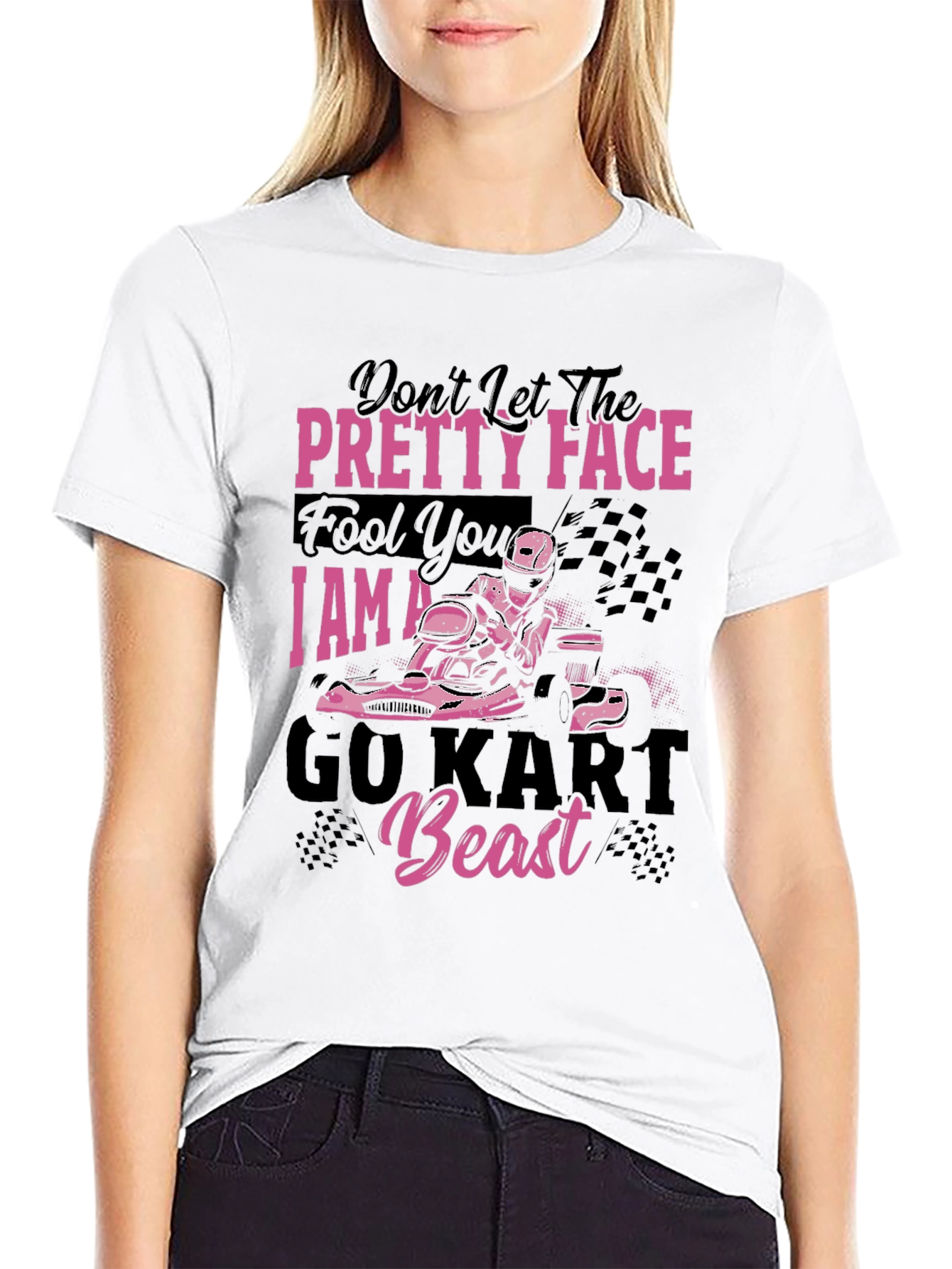 Pretty Face Go Kart Beast T-Shirt - Racing Tee