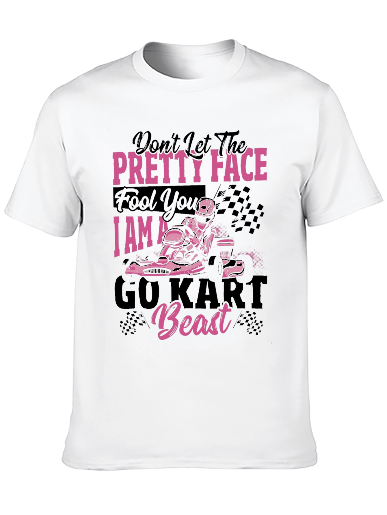Pretty Face Go Kart Beast T-Shirt - Racing Tee