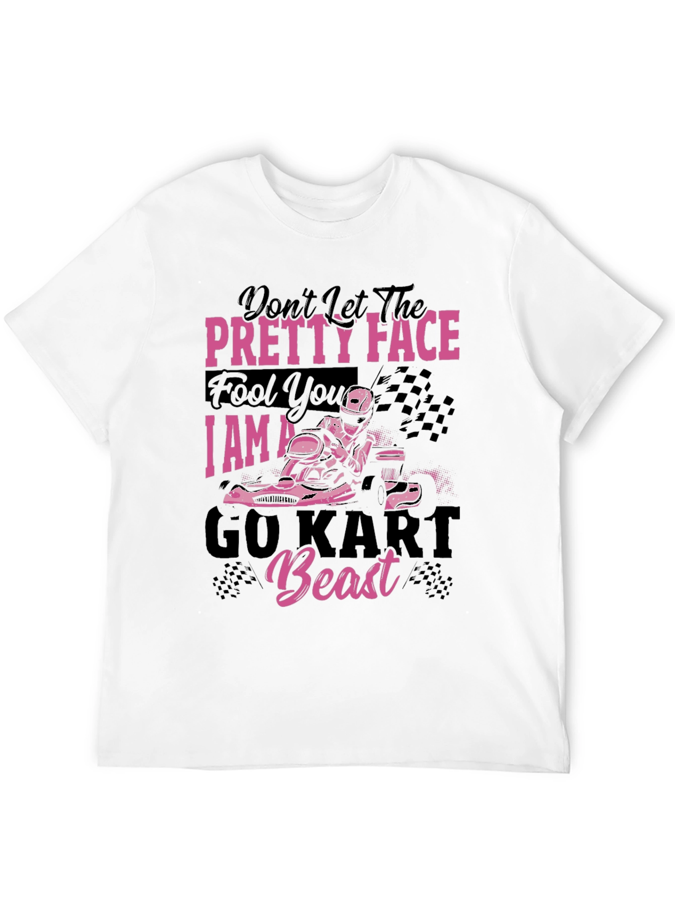 Pretty Face Go Kart Beast T-Shirt - Racing Tee