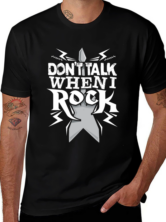 Dont Talk When I Rock Black T-Shirt