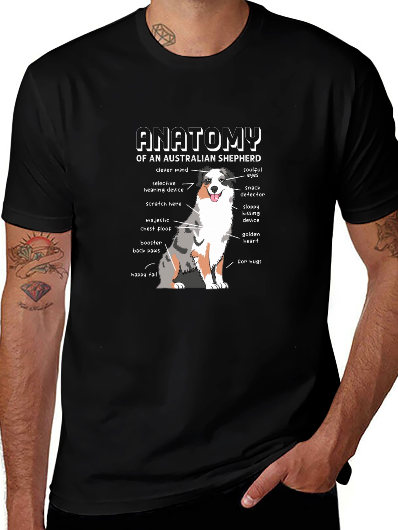 Australian Shepherd Anatomy T-Shirt