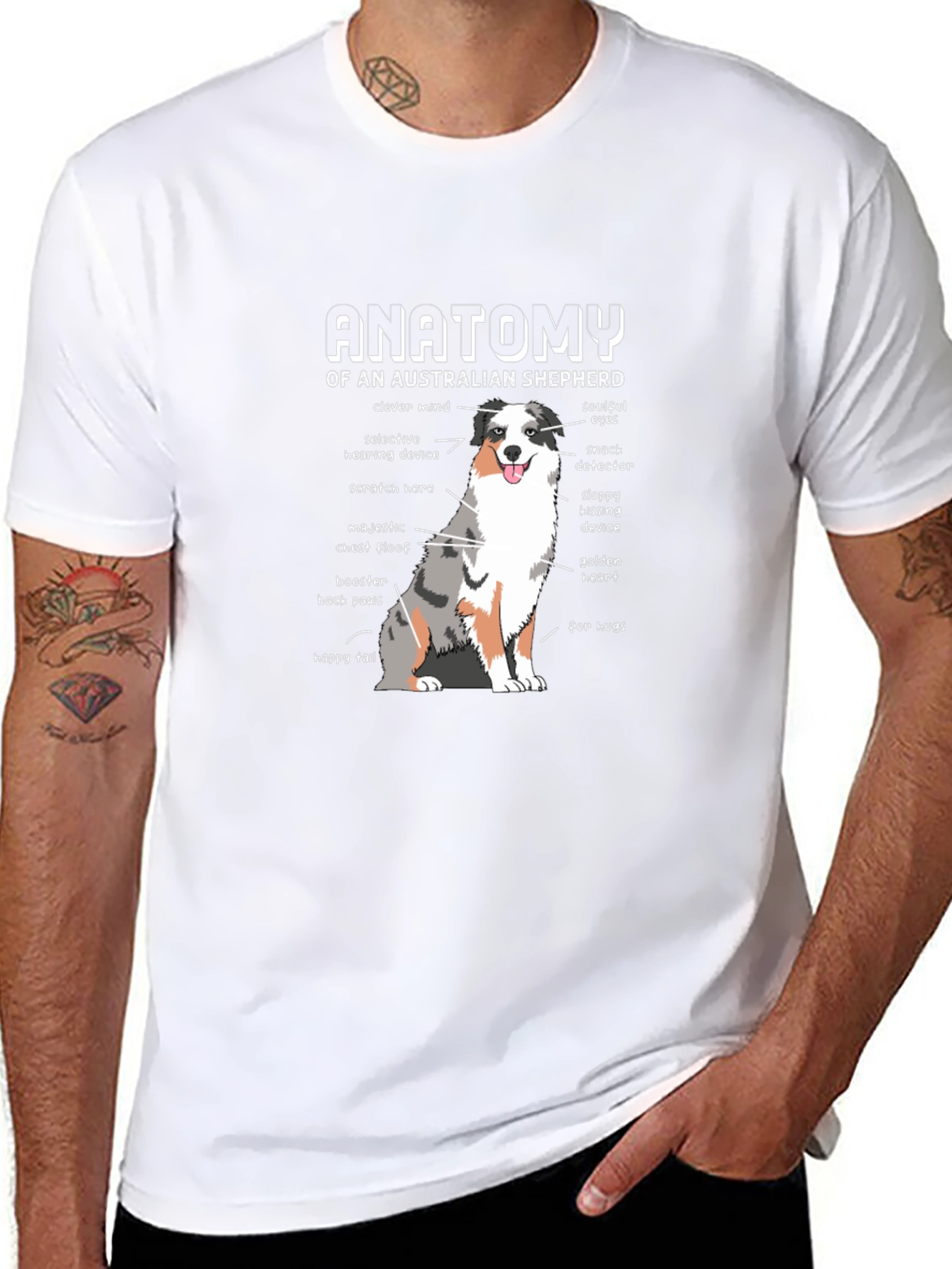 Australian Shepherd Anatomy T-Shirt