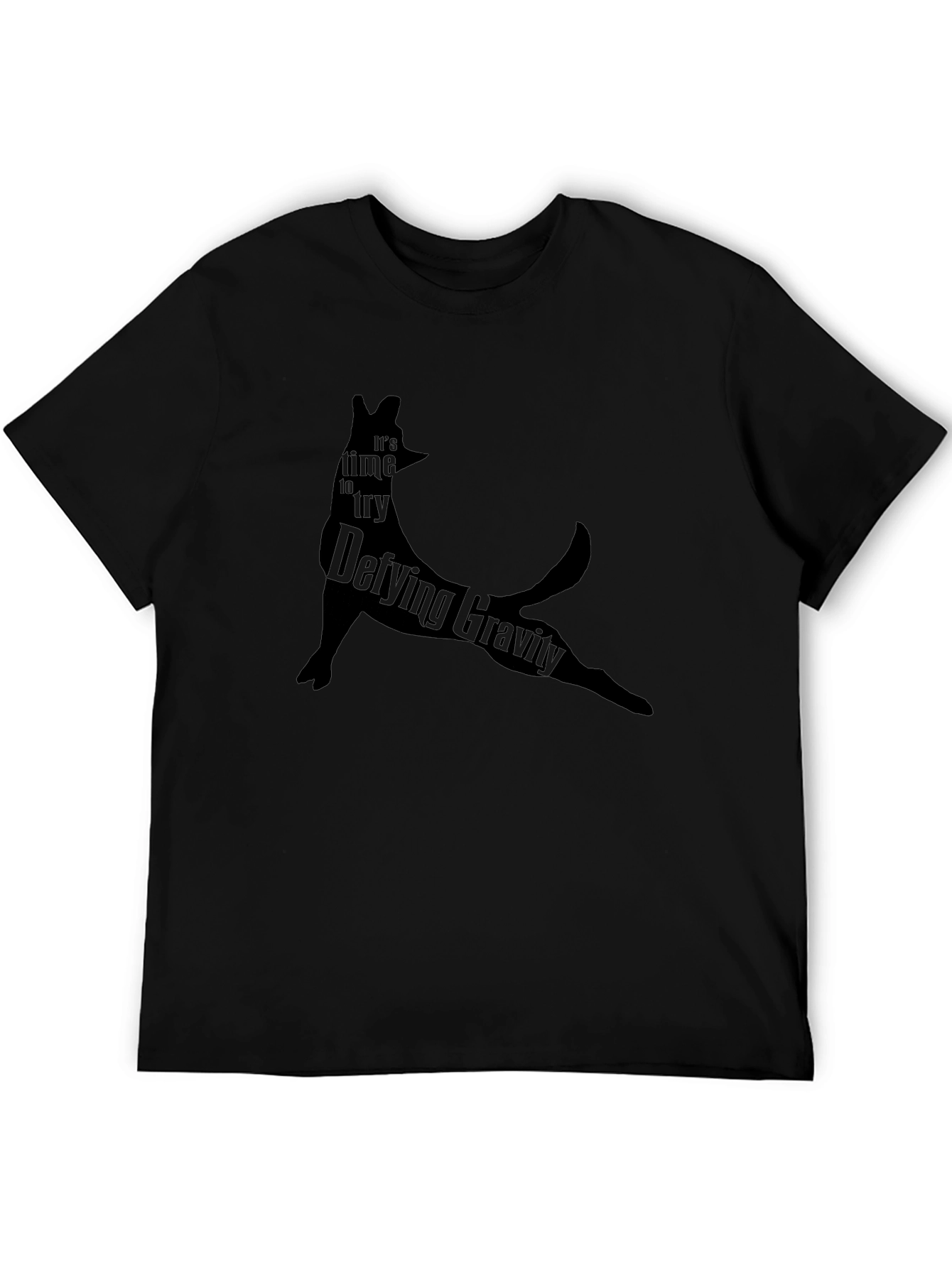Defying Gravity T-Shirt - Black Dog Silhouette Tee