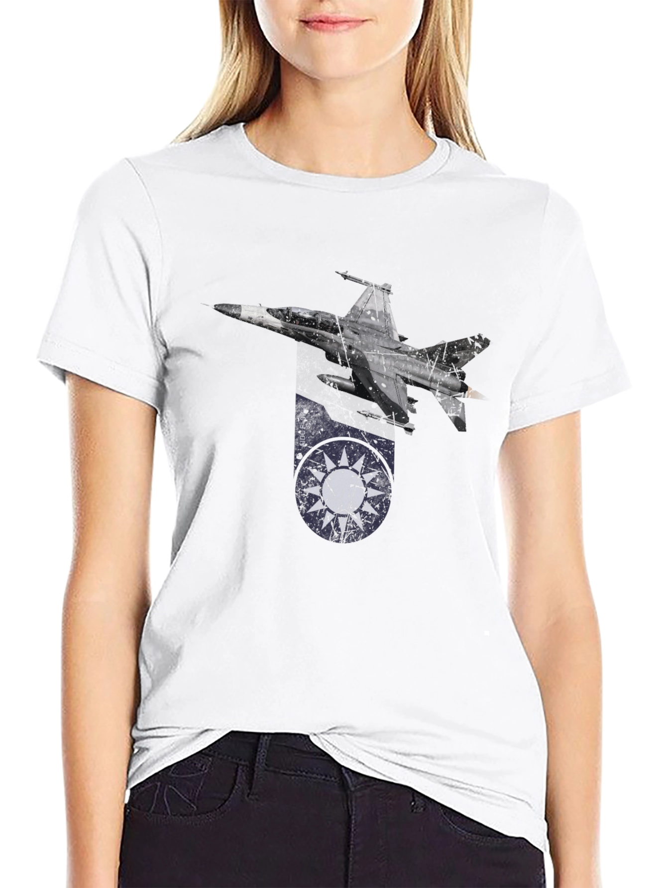 Jet Fighter Graphic T-Shirt - Black