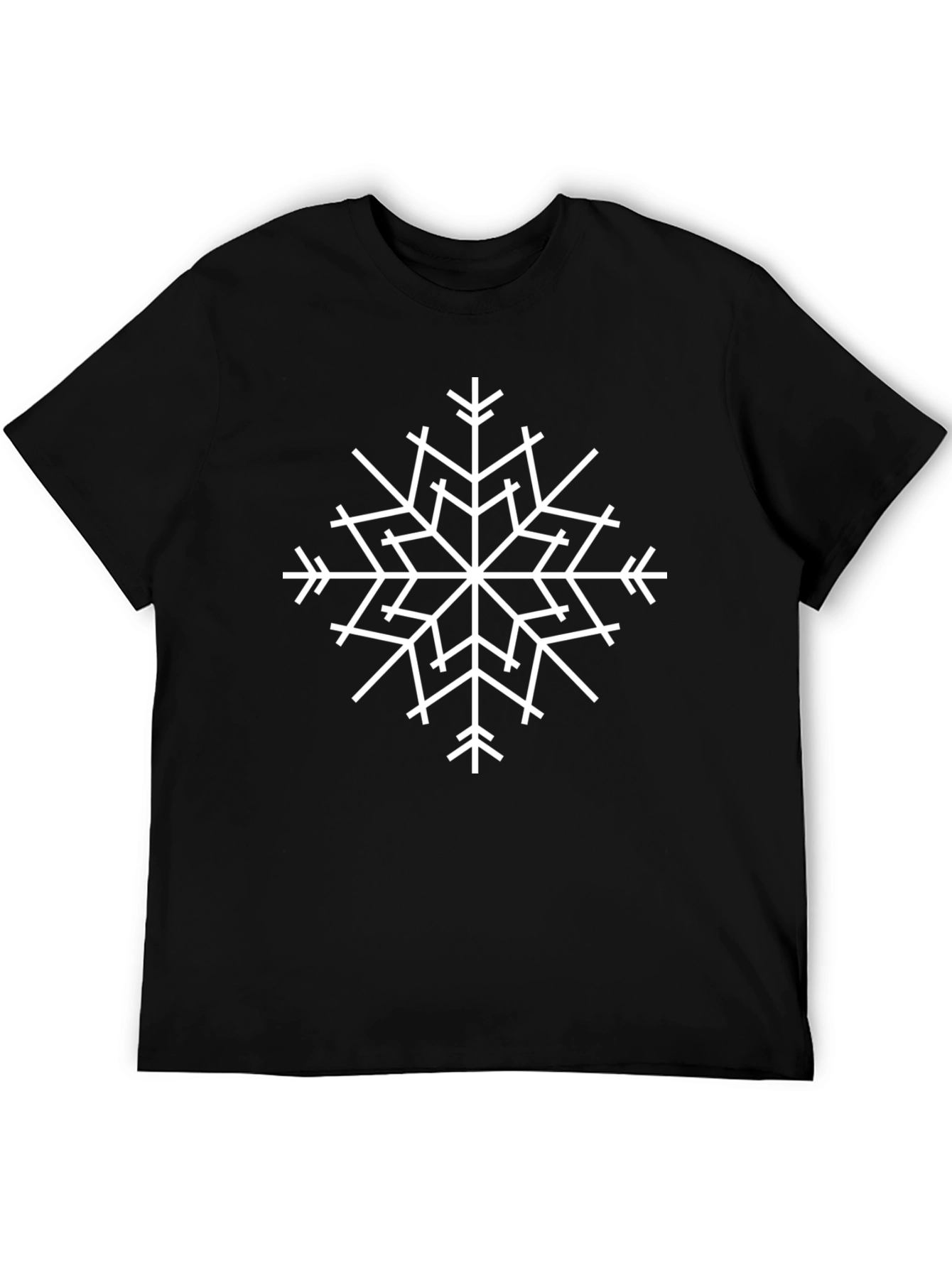 Snowflake Graphic Tee - Black Cotton Blend