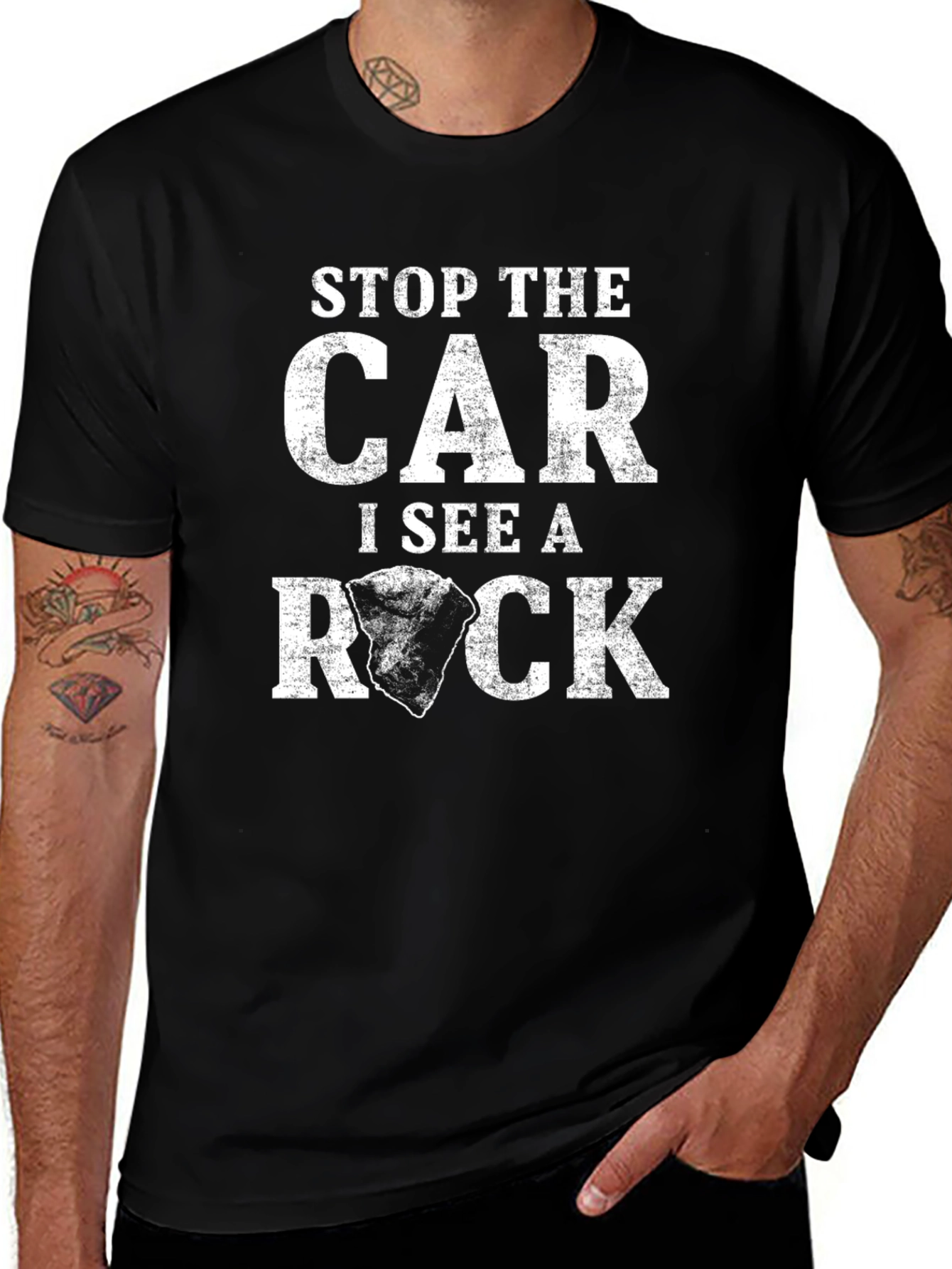 Funny Rock Collector T-Shirt - Stop The Car